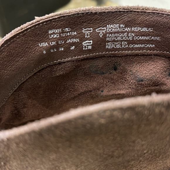 Ugg Brown Suede Wright Belted Ankle Boots - Picture 6 of 7